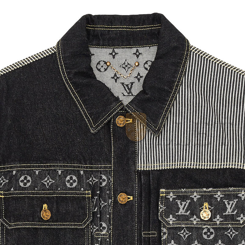 LOUIS VUITTON X NIGO MONOGRAM CRAZY DENIM WORKWEAR JACKET 1A9GEF